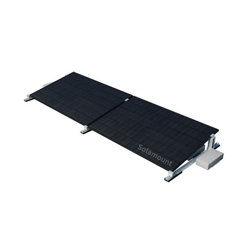 Halterung Flachdach für 2 Solarmodule | Solamount | Slenergy